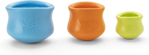 Show full view: West Paw Zogoflex Toppl Tough Treat Dispensing Dog Chew Toy, X-Large, 4.75-in, Granny Smith slide 5 of 10