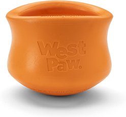 West Paw Zogoflex Toppl Tough Treat Dispensing Dog Chew Toy, X-Large, 4.75-in, Tangerine