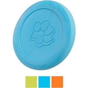 West Paw Zogoflex Zisc Flying Disc Dog Toy, Aqua Blue, Large