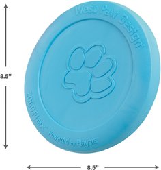 West Paw Zogoflex Zisc Flying Disc Dog Toy, Aqua Blue, Large slide 2 of 6