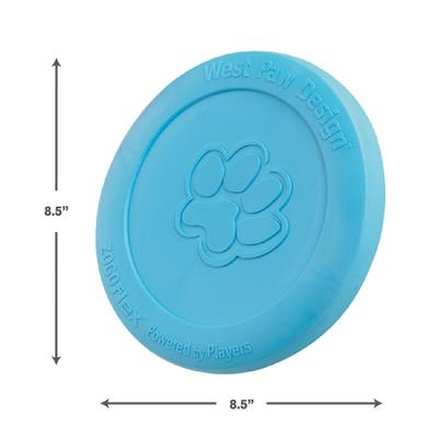 Show full view: West Paw Zogoflex Zisc Flying Disc Dog Toy, Aqua Blue, Large slide 2 of 9