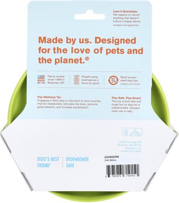 Show full view: West Paw Zogoflex Zisc Flying Disc Dog Toy, Granny Smith, Small slide 6 of 9