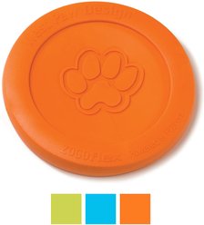 West Paw Zogoflex Zisc Flying Disc Dog Toy, Tangerine, Large