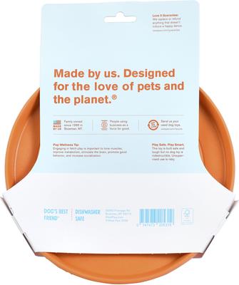 Show full view: West Paw Zogoflex Zisc Flying Disc Dog Toy, Tangerine, Large slide 6 of 9