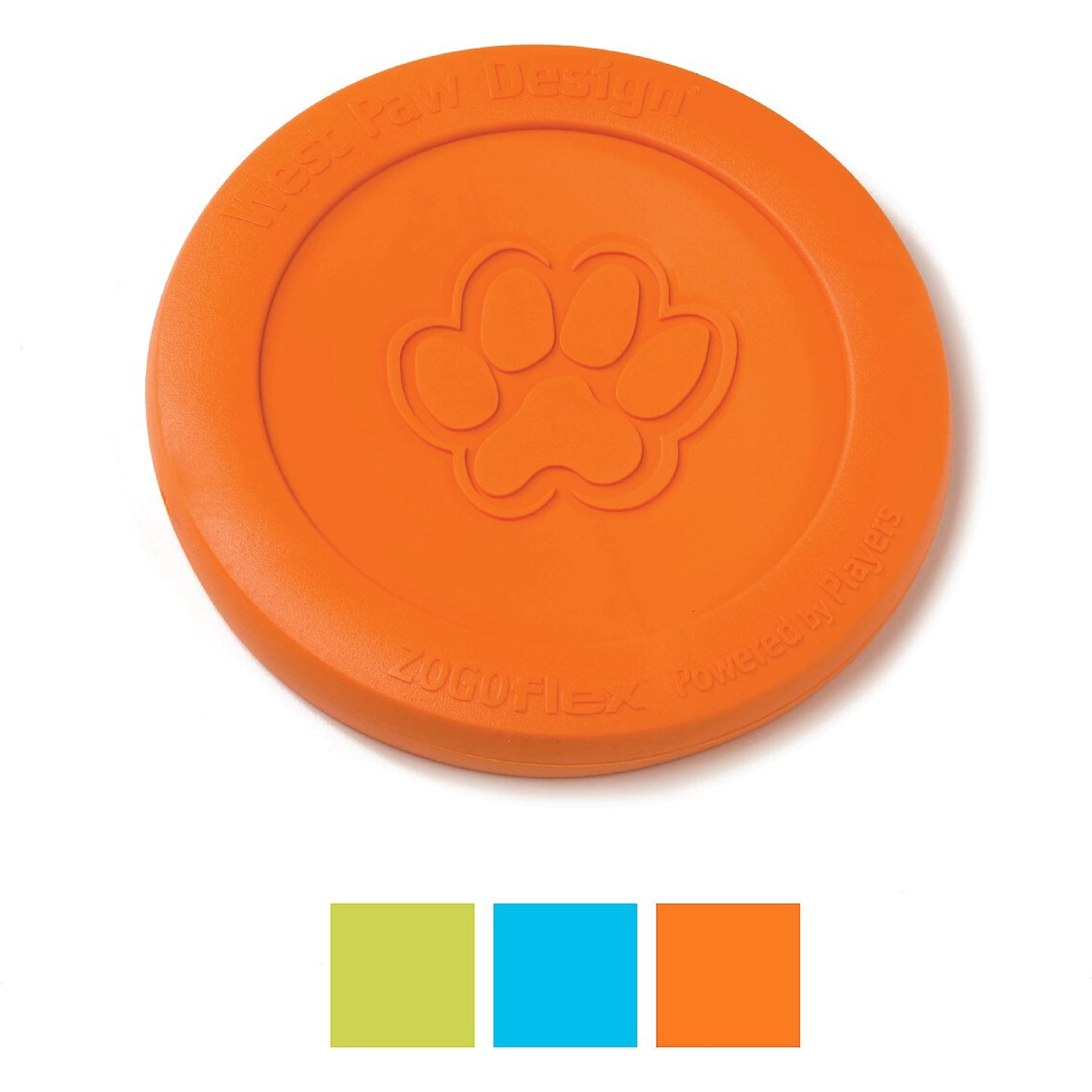 West Paw Zogoflex Zisc Flying Disc Dog Toy, Tangerine, Small