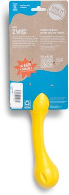 Show full view: West Paw Zwig Tough Dog Chew Toy, Dandelion Yellow, Large: 13.75-in slide 3 of 8