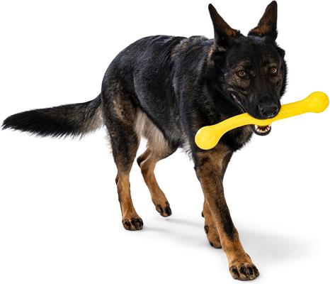 Show full view: West Paw Zwig Tough Dog Chew Toy, Dandelion Yellow, Large: 13.75-in slide 4 of 8