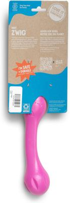 Show full view: West Paw Zwig Tough Dog Chew Toy, Hot Pink, Large: 13.75-in slide 3 of 9