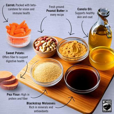 Show full view: Wet Noses Grain-Free Carrot & Sweet Potato Flavor Dog Treats, 14-oz box slide 7 of 10