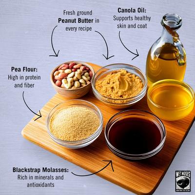 Show full view: Wet Noses Grain-Free Peanut Butter & Molasses Flavor Dog Treats, 5-lb box slide 7 of 10