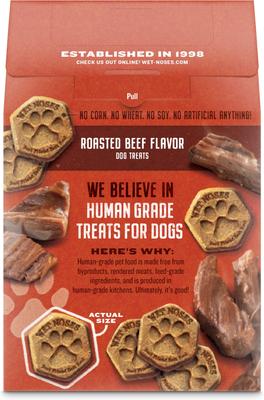 Show full view: Wet Noses Human Grade Roasted Beef Crunchy Dog Treats, 14-oz box slide 3 of 9