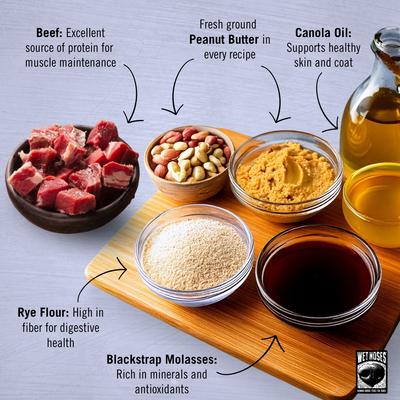 Show full view: Wet Noses Human Grade Roasted Beef Crunchy Dog Treats, 14-oz box slide 6 of 9