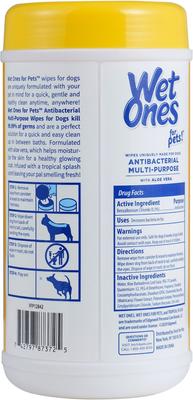 Show full view: Wet Ones Anti Bacterial Multi-Purpose Tropical Splash Scent Dog Wipes, 50 count slide 3 of 4