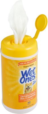 Show full view: Wet Ones Anti Bacterial Multi-Purpose Tropical Splash Scent Dog Wipes, 50 count slide 4 of 4
