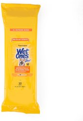 Wet Ones Antibacterial X-Large Tropical Splash Dog Grooming Wipes, 10 count, case of 3