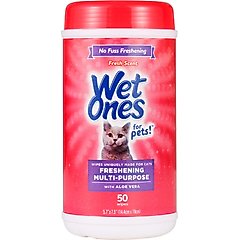 Wet Ones Freshing Multi-Purpose Fresh Scent Cat Wipes, 50 count