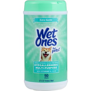 Wet Ones Hypoallergenic Multi-Purpose Dog Wipes, 50 count
