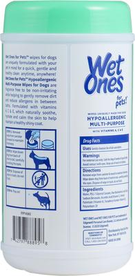 Show full view: Wet Ones Hypoallergenic Multi-Purpose Dog Wipes, 50 count slide 2 of 3