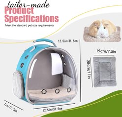 WEVONIGU Clear Bubble Backpack Cage, Portable Travel Bag Cubic Reptile Carrier, Green slide 2 of 6