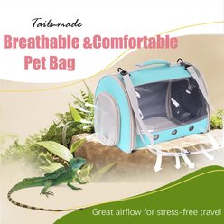 WEVONIGU Premium Transparent Bubble Travel, Portable Bag Cubic Reptile Carrier, Green slide 2 of 6