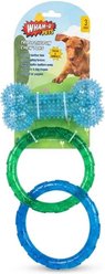 Wham-O Bone & 2 Ring Chew Dog Toy, Blue
