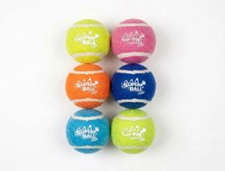 Wham-O Squeaky Tennis Ball Dog Toy, 2-in, 6 count slide 2 of 2