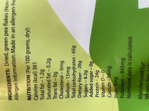 Show full view: Wheeky Pets Pea Flakes Small Pets Treat, 4-oz bag slide 6 of 7