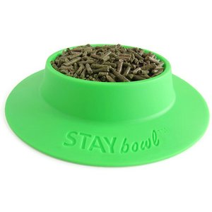 Wheeky Pets STAYbowl Small Pet Tip-Proof Bowl, Large, Spring Green