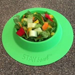 Wheeky Pets STAYbowl Small Pet Tip-Proof Bowl, Large, Spring Green