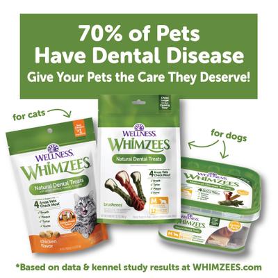 Show full view: WHIMZEES by Wellness Alligator Dental Chews Natural Grain-Free Dental Dog Treats, Medium, 12 count slide 8 of 12