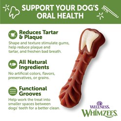 WHIMZEES by Wellness Brushzees Dental Chews Natural Grain-Free Dental Dog Treats, Large, 6 count slide 2 of 8