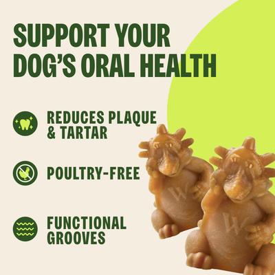 Show full view: WHIMZEES by Wellness Hedgehog Dental Chews Natural Grain-Free Dental Dog Treats, Large, 6 count slide 5 of 11