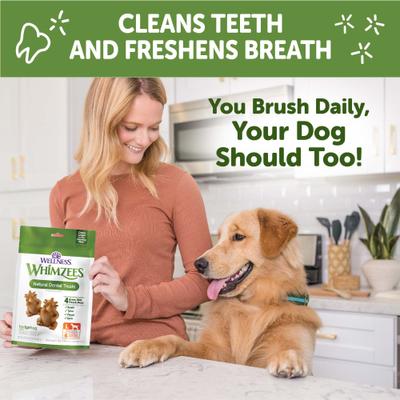 Show full view: WHIMZEES by Wellness Hedgehog Dental Chews Natural Grain-Free Dental Dog Treats, Large, 6 count slide 5 of 12