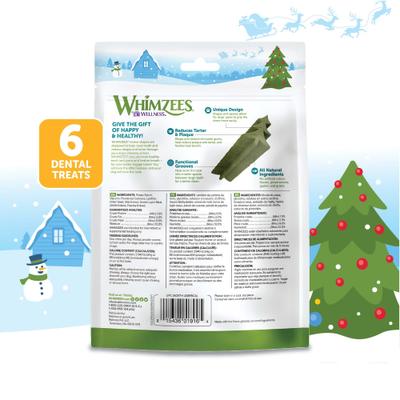 Show full view: WHIMZEES by Wellness Holiday Dental Chews Natural Grain-Free Dental Dog Treats, Medium, 6 count slide 3 of 13