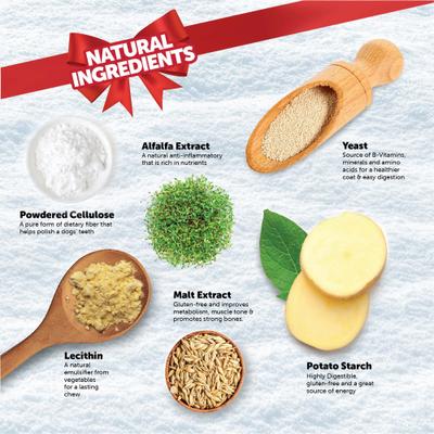 Show full view: WHIMZEES by Wellness Holiday Dental Chews Natural Grain-Free Dental Dog Treats, Medium, 6 count slide 5 of 13