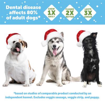 Show full view: WHIMZEES by Wellness Holiday Dental Chews Natural Grain-Free Dental Dog Treats, Medium, 6 count slide 6 of 13