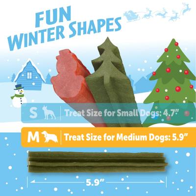 Show full view: WHIMZEES by Wellness Holiday Dental Chews Natural Grain-Free Dental Dog Treats, Medium, 6 count slide 8 of 13