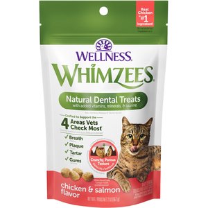 WHIMZEES by Wellness Natural Chicken & Salmon Dental Cat Treats, 2-oz bag