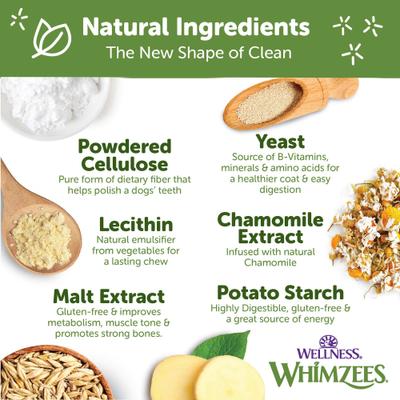 Show full view: WHIMZEES by Wellness Occupy Antler Dental Chews Natural Grain-Free Dental Dog Treats, Large, 6 count slide 3 of 12