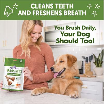 Show full view: WHIMZEES by Wellness Occupy Antler Dental Chews Natural Grain-Free Dental Dog Treats, Large, 6 count slide 6 of 12