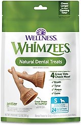 WHIMZEES by Wellness Occupy Antler Dental Chews Natural Grain-Free Dental Dog Treats, Small, 24 count