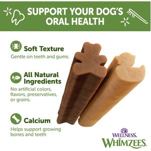 WHIMZEES by Wellness Puppy Dental Chews Natural Grain-Free Dental Dog Treats, Extra Small/Small, 30 count