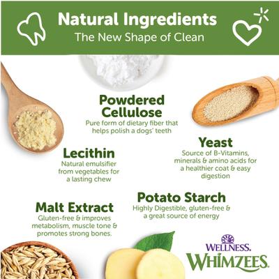 Show full view: WHIMZEES by Wellness Puppy Dental Chews Natural Grain-Free Dental Dog Treats, Medium / Large, 14 count slide 3 of 12