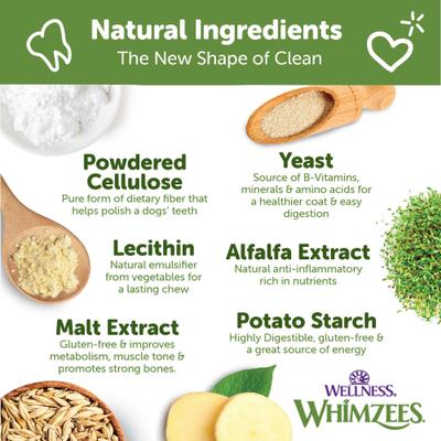 Show full view: WHIMZEES by Wellness Stix Dental Chews Natural Grain-Free Dental Dog Treats, Small, 28 count slide 3 of 12