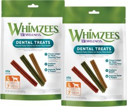 WHIMZEES Stix Large Dental Chews Natural Grain-Free Dental Dog Treats, 14 count bundle