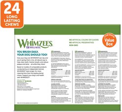 WHIMZEES by Wellness Value Box Dental Chews Natural Grain-Free Dental Dog Treats, Large, 24 count slide 2 of 9