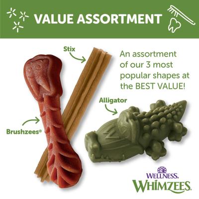 WHIMZEES by Wellness Variety Box Dental Chews Natural Grain-Free Dental Dog Treats