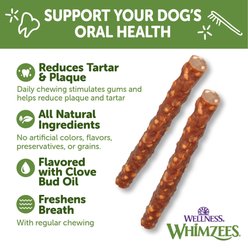 WHIMZEES by Wellness Veggie Sausage Dental Chews Natural Grain-Free Dental Dog Treats, Large, 7 count slide 2 of 8