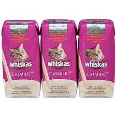 Whiskas Cat Milk Liquid Milk Supplement for Cats, 6.75-fl oz carton, 3-pack