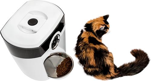 Show full view: Whisker Feeder-Robot Smoke Hopper Dog & Cat Feeder, White, 32-cup slide 6 of 9